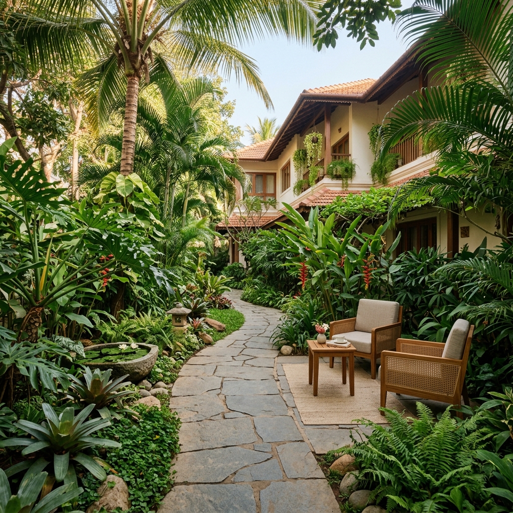 OKA Comforts lush garden